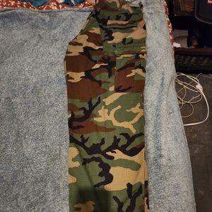 Military Camo Pants Woodland Camoflage Cargo Pockets